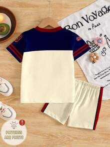 Young Girl 2pcs Set,Digital Print 23 Short Sleeve T-Shirt And Shorts,Comfortable Fashionable Summer Outfits For School,Sport,Back-To-School,SS26 Tops - Multicolor - View 4