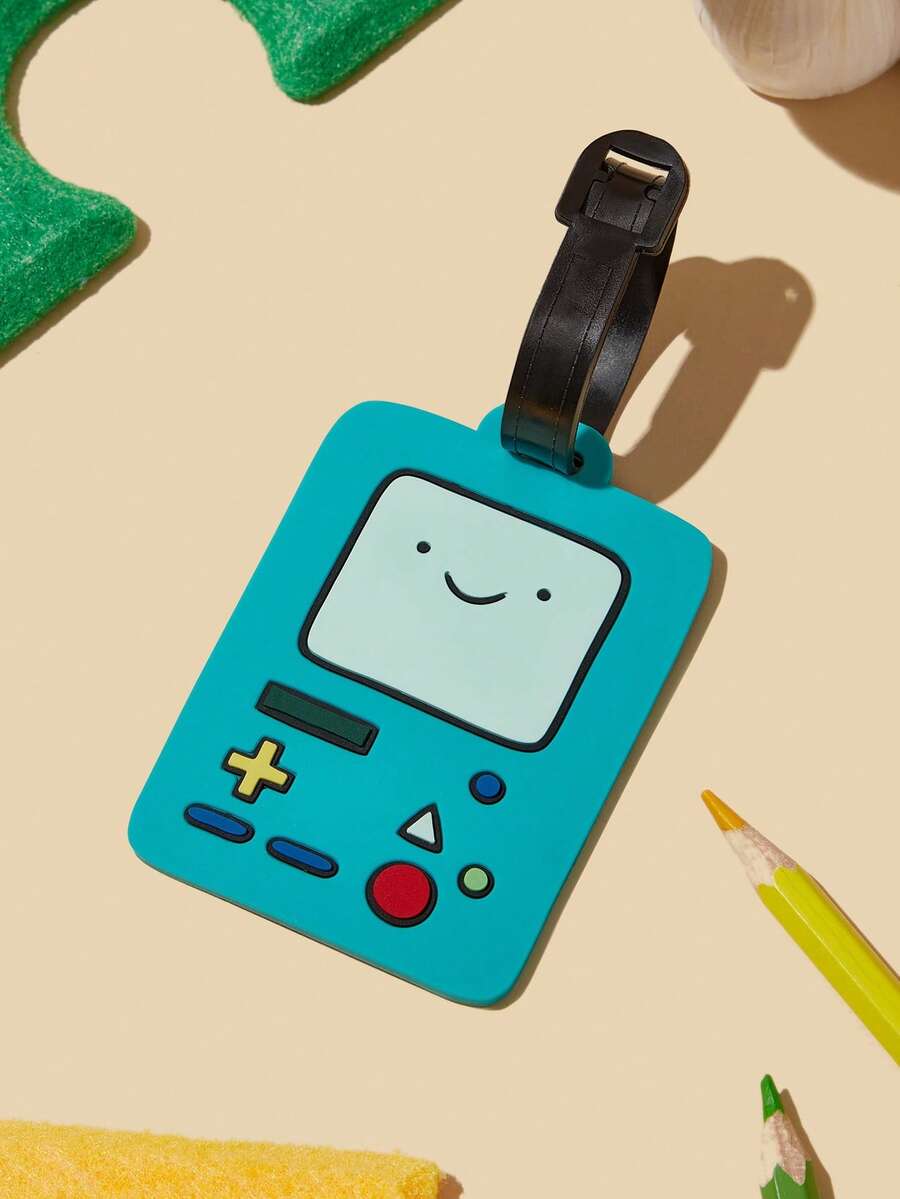 ADVENTURE TIME X SHEIN 卡通图案行李牌、姓名牌、包包挂钩、旅行防丢登机牌、包包挂饰 - 綠色 - 查看 1