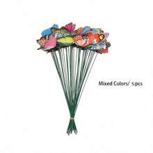 5/30/50pcs Butterfly Decorations, Creative DIY Swinging Butterfly Stakes PVC Waterproof Decor, Simulated Butterfly Garden Stakes With Spring Rods, Suitable For Indoor/Outdoor Christmas Yard - multicolor - View 13