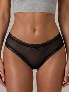 DAZY 4pcs Lace Patchwork Seamless Women's Underwear For Summer - Multicolor - View 11