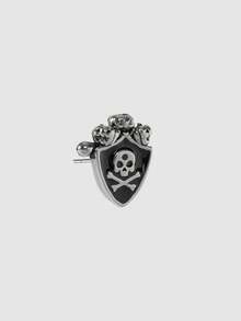 MortiRose 5PCS Gothic Style Earrings Punk Disc Studs Cartilage Earrings Dangle Stud  Skull  Helix Ear Tragus Piercing Body Jewelry,Goth/Gothic/Punk/Grunge/Dark Gothic,Streetwear,Summer/Festival/Prom/Party,Vintage - Steel color - View 12