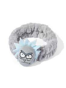 Rick and Morty X SHEIN 1Pc Plush Hair Band, Available For Face Wash And Makeup, Gray, Elastic And Comfortable, Does Not Restrain The Hair. - 1 Headband - View 5