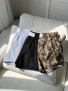 SHEIN EZwear 大码女式休闲日常短裤，多色 - 彩色 - 查看 7