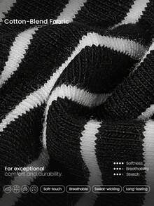 GLOWMODE 3 Pairs Invisible No-Show Socks Walk A Mile Soft Grip Daily Studio Workout Gym - Black stripes - View 3