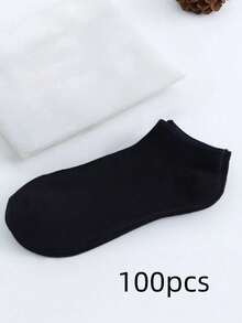 100 chiếc/30 chiếc tất dệt kim lót mềm mại, thoải mái, thấm hút mồ hôi, kháng khuẩn dành cho cả nam và nữ - Quà tặng Ngày của Mẹ, phù hợp cho cả nam và nữ, thấm hút mồ hôi, khử mùi, co giãn và mềm mại, màu trơn thời trang, phù hợp cho mùa xuân, hè, thu và đông, mặc thường ngày, đi làm và tập yoga. - Nhiều màu - Xem 12