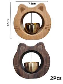 Cirelle 1Pc/2Pcs Brass Dopamine Wind Bell Creative Bedroom Hanging Piece Doorbell Meditation Summer Japanese-Style Hanging Decoration Door Decoration Bell - multicolor - View 4