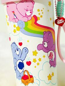 SHEIN X Care Bears 500ml /16 Oz 真空保溫不鏽鋼杯，1個防漏蓋，適用於熱飲/冷飲，適用於大多數杯架 - 粉色 - 查看 6