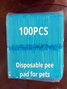 1SET 100PCS Super Absorbent Puppy Pee Pads - Leak Proof Quick Dry Dog Training Mats For Cat Urination, Disposable Thickened Pet Toilet Pads - Blue and White - View 19