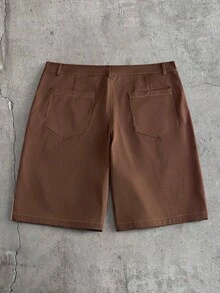 AXEPEAK 男士夏季休闲日常撞色纽扣衬衫和短裤套装 - 彩色 - 查看 9