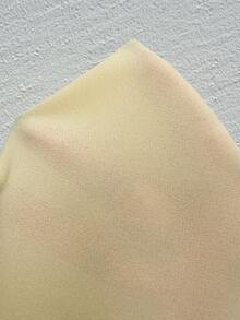 Sunnyshic 女士夏季深V领露背短袖休闲度假上衣，蕾丝边饰 - 黃色 - 查看 7