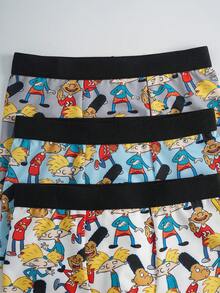 Nick 90s | SHEIN Young Boy Cartoon Print Boxer Briefs - Multicolor - View 3