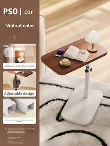 Adjustable Height Rolling Coffee Table With Wheels, Mobile Side Table For Sofa, Bed & Small Spaces, Modern Multifunctional Design - Multicolor - View 3