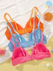 DesireSculpt 3pcs/Set Women's Underwire Bras - Multicolor - View 2