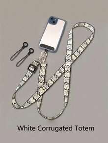 1PC Adjustable Retro Totem Phone Strap, Fashionable, High-End, Long Hanging Chain For Women, Comfortable Wear Around Neck - Multicolor - View 8