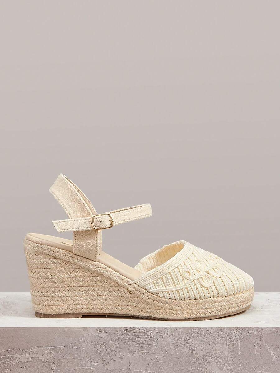 Styleloop Sandal đế xuồng kiểu dáng giản dị, đa năng, tối giản, thích hợp cho kỳ nghỉ. - Màu be - Xem 1