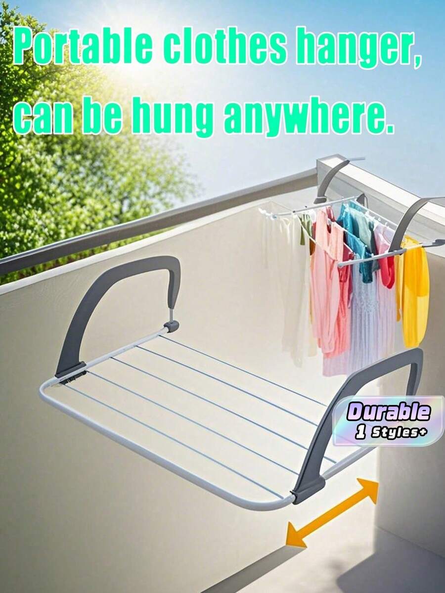 2/3 pezzi Stendibiancheria quadrato pieghevole – Metallo + Plastica, resistente alla ruggine, salvaspazio, regolabile e senza foratura, compatto e portatile, per uso interno e balcone, per casa, appartamento, studenti, tutte le stagioni, elegante e stabile - Multicolore - Visualizzare 1