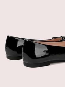 CUCCOO DOLLMOD Sepatu Flat Wanita, Sepatu Balet Ujung Bulat, Sepatu Slip-On Nyaman untuk Gaun, Bisnis, Santai, Kerja, Kantor, dan Kantor - Hitam - View 6