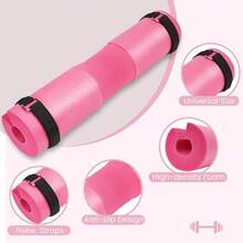 1 Thick Foam Barbell Squat Pad - Barbell Pad For Hip Push, Squat And Lunge - Neck And Shoulder Squat Bar Pad For Extra Comfort, Very Suitable For Gym Exercise And Weight Lifting - Black, Pink - Pink - View 4