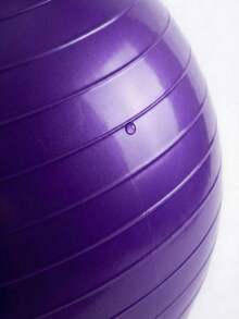 1pc Purple PVC Yoga Ball, Durable Fitness & Pilates Balance Ball For Weight Loss And Core Strength Training, Suitable For Home Workout, Paired With Yoga, Stretching And Flexibility Exercises, Pump Sold Separatelyc - Purple - View 2