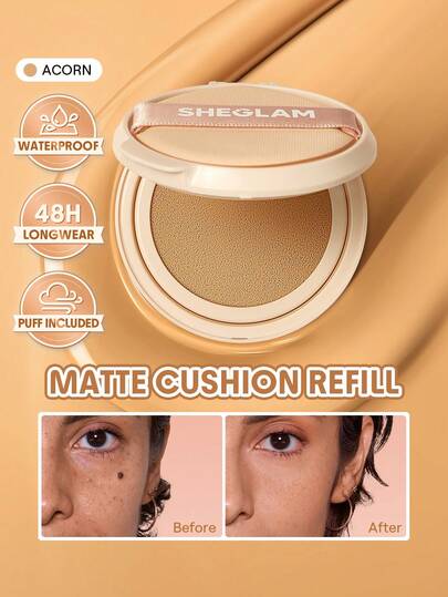 SHEGLAM Lock & Go 持久氣墊粉底(補充裝)-Acorn 品牌 美容 化妝 化妝品 適合女性與女孩 完美搭配夏季春季 Y2K 時尚 流行 生日 母親節禮物 假期 派對準備就緒 最佳顏色