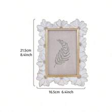 Cirelle 1个树脂材质白色边框立体雏菊图案装饰相框，方形照片展示框，温馨的家居桌面照片展示框，双面可用树脂相框，适合家居照片装饰和摄影展示道具 - 1PC - 查看 18