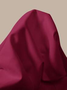 SHEIN BASICS 女士休闲纯色针织低腰阔腿运动裤 - 酒紅色 - 查看 13