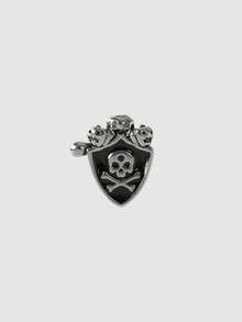 MortiRose 5PCS Gothic Style Earrings Punk Disc Studs Cartilage Earrings Dangle Stud  Skull  Helix Ear Tragus Piercing Body Jewelry,Goth/Gothic/Punk/Grunge/Dark Gothic,Streetwear,Summer/Festival/Prom/Party,Vintage - Steel color - View 11