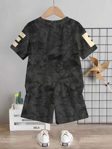 Bộ áo thun nam phong cách tối giản thường ngày, họa tiết nhuộm tie-dye cổ điển, in chữ "BRAVE" cá tính, thích hợp cho mùa xuân/hè. - Nhiều màu - Xem 3