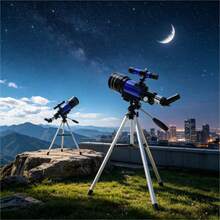 Portable Outdoor Travel Astronomical Telescope With Manual Focus & Tripod, Professional Star & Moon Observation Telescope, Decorative Furniture & Holiday Gift - Multicolor - View 6