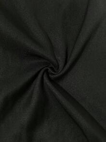 SHEIN Franclia Bộ jumpsuit nữ mới với thắt lưng tròn bằng satin, viền ren. - màu đen - Xem 6