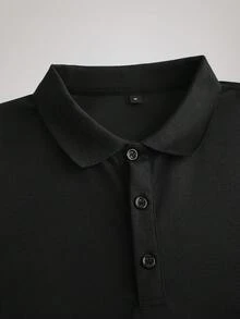 Officeau ALTZTAR 男士夏季商务凉领休闲度假 Polo 衫 - 黑色 - 查看 3