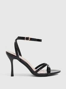 CUCCOO SZL Women Shoes Spring And Summer New Black Thin Strip With Ankle Strap Women's High-Heeled Sandals Fashionable Comfortable Versatile Sexy Party Banquet Wedding Women Sandals - Three knives black - View 2