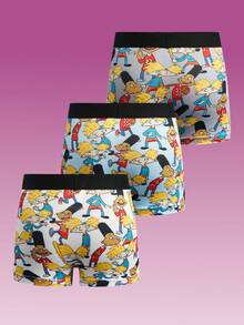 Nick 90s | SHEIN Young Boy Cartoon Print Boxer Briefs - Multicolor - View 2