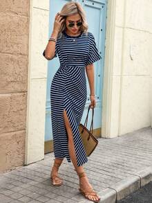 L, Women's Summer Clothes, Summer Dress, Beachwear, Casual Dress, Vacation Clothes, Work Clothes, Country Concert Clothes, Office Clothes, Women's Summer Clothes - 軍綠色 - 查看 4