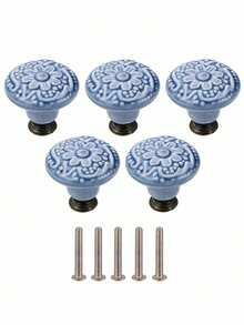2/5pcs Drawer Knobs, Highly Attractive Cabinet Knob Pull Minimalist Handle , Stainless Steel Porcelain Ceramic Kitchen Cabinet Vintage Handle, Cabinet Bathroom Modern Door Handle,Kitchen Creative Drawer Furniture Hardware - multicolor - View 14