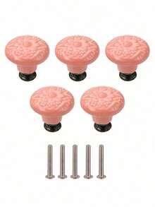 2/5pcs Drawer Knobs, Highly Attractive Cabinet Knob Pull Minimalist Handle , Stainless Steel Porcelain Ceramic Kitchen Cabinet Vintage Handle, Cabinet Bathroom Modern Door Handle,Kitchen Creative Drawer Furniture Hardware - multicolor - View 16