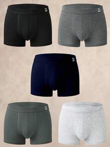 EverLounge Set de 5 calzoncillos tipo bóxer de unicolor y cómodos para hombres - Multicolor - Ver 7