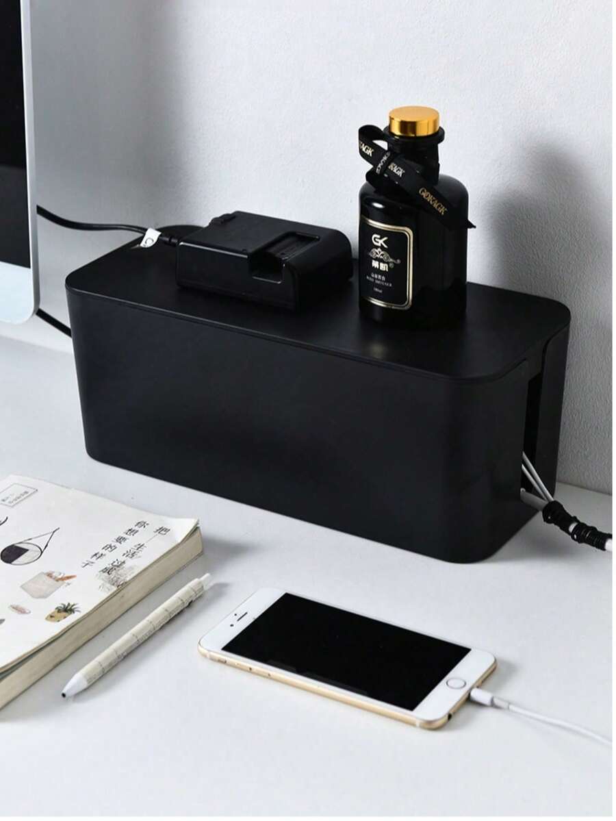 2PCS Cable Management Box - Conceals Power Strips & Desktop Cables - Organizer For TV, Phone, And Computer Cords - Ideal For Home & Office Environments - Multicolor - View 1