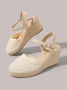 Styleloop Sandal đế xuồng kiểu dáng giản dị, đa năng, tối giản, thích hợp cho kỳ nghỉ. - Màu be - Xem 4