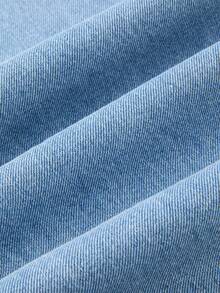 GlowEve Quần jeans denim nữ đã giặt, có nơ. - Màu xanh lam - Xem 6