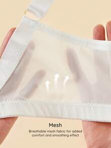 Bralution 1 pezzo Reggiseno in pizzo e rete con ferretto, taglie comode - Bianco - Visualizzare 6