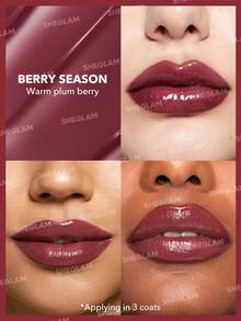 SHEGLAM Pout-Perfect Shine 豐唇膏-莓果季節保濕豐唇固體唇彩不黏滋養豐唇精華椰子油唇膏唇部化妝品紫色豐唇膏 品牌 美容 化妝 化妝品 適合女性與女孩 完美搭配夏季春季 Y2K 時尚 流行 生日 母親節禮物 假期 派對準備就緒 最佳顏色 - Berry Season - 查看 4