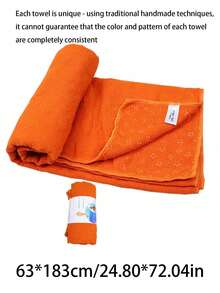 1pc Non-Slip Hot Yoga Towel, Made Of Water-Absorbent And Soft Microfiber, Available In Multiple Colors, Suitable For Bikram, Pilates And Yoga Mats. - Multicolor - View 8