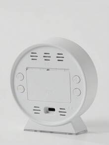 Reloj despertador digital LED redondo con luz nocturna RGB, doble alarma, pantalla de fecha y semana, brillo ajustable, reloj de escritorio moderno para dormitorio, oficina y decoración del hogar - Multicolor - Ver 7