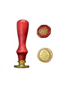 Round 2.5cm Wax Seal Mold Kit – Redwood Handle, Perfect For Wedding Invitations, Handmade Crafts & Gift Decoration - multicolor - View 5