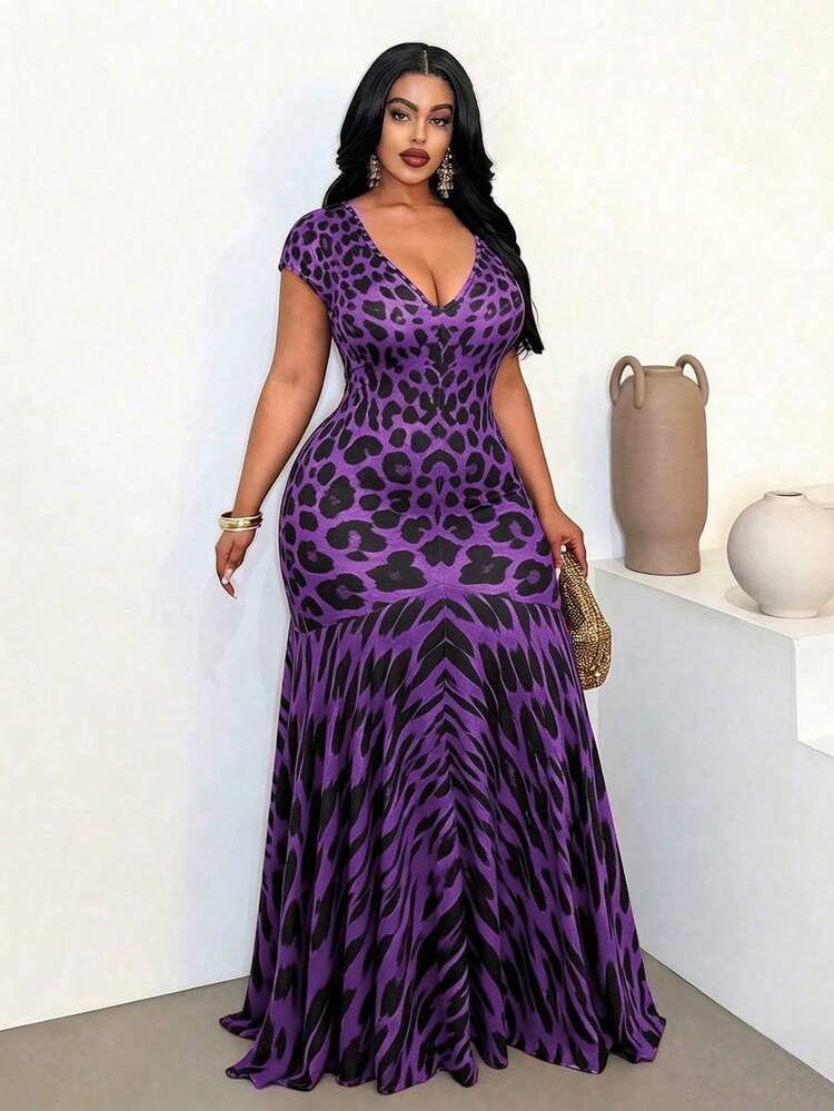 purple animal print prom dress Cheetah, Leopard & Animal Print Prom Dresses