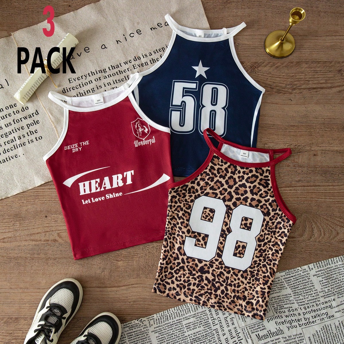 Camiseta ajustada de croché con ribete de encaje para niñas, ideal para vacaciones, playa y campo en verano