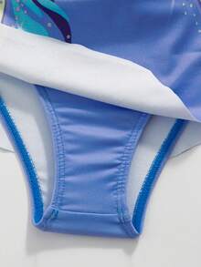 SHEIN Đầm thể thao in họa tiết thường ngày cho bé gái - Màu tím - Xem 7