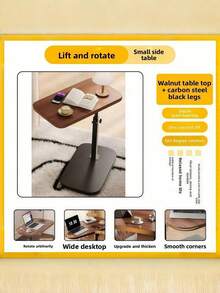 Adjustable Height Rolling Coffee Table With Wheels, Mobile Side Table For Sofa, Bed & Small Spaces, Modern Multifunctional Design - Multicolor - View 5