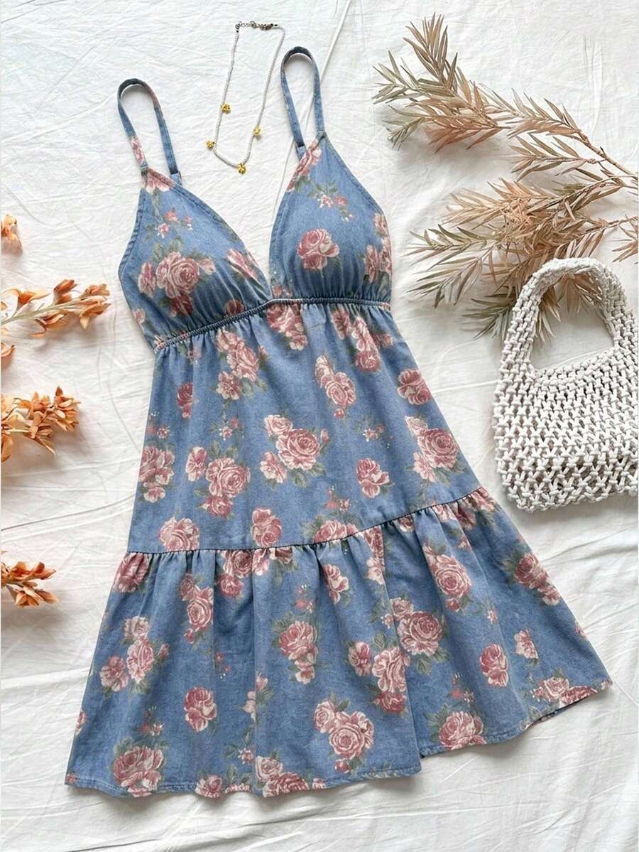 Soleia Đầm hai dây denim nữ, đầm dự lễ hội âm nhạc, đầm ngắn, đầm denim màu xanh navy, đầm denim dáng rộng, đầm đi biển, đầm hai dây thường ngày, đầm hở lưng gợi cảm, đầm xanh navy dành cho phụ nữ cao
